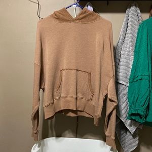 american eagle brown hoodie